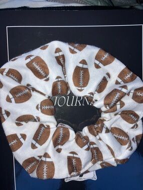 10/$13 NEW Football Print soft Scrunchie